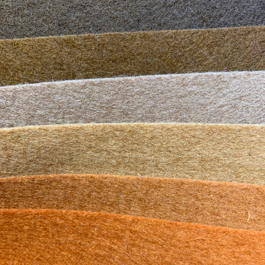 Wool Felt - medium to dark browns