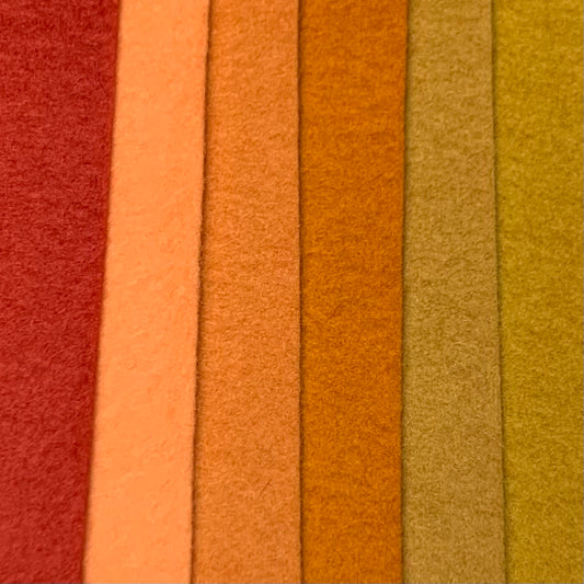 Wool felt - Golds and Bricks