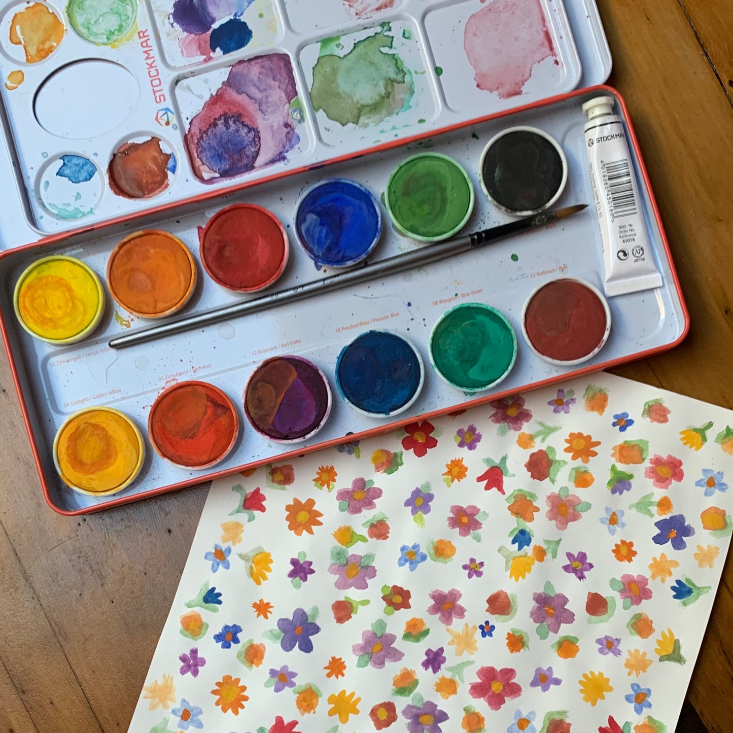 Stockmar Gouaches - water colour paint tin