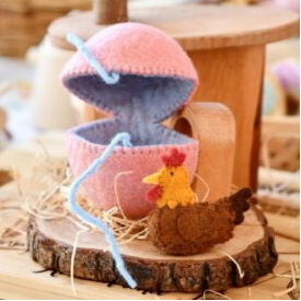 Felt Egg pouches with little animal