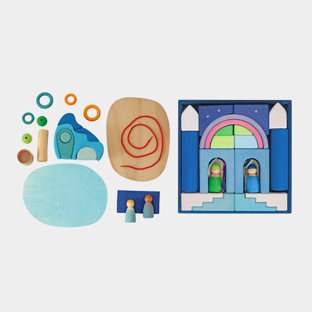 Grimm's Small World Play by the Water + Building World Polar Light
