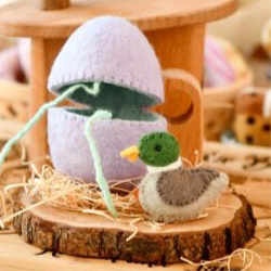 Felt Egg pouches with little animal