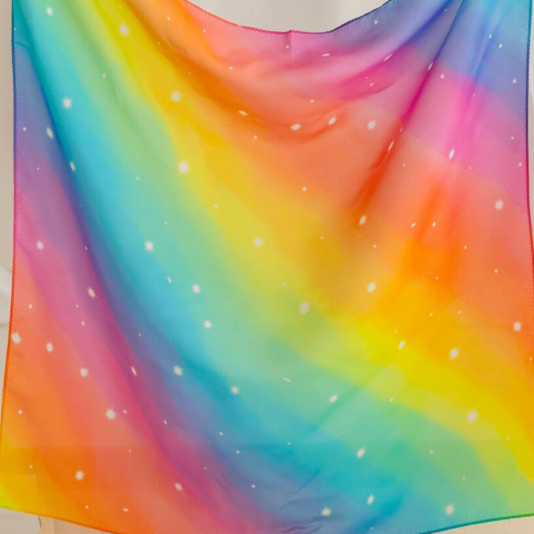 Play Silks - Rainbow and Variegated colour medium size