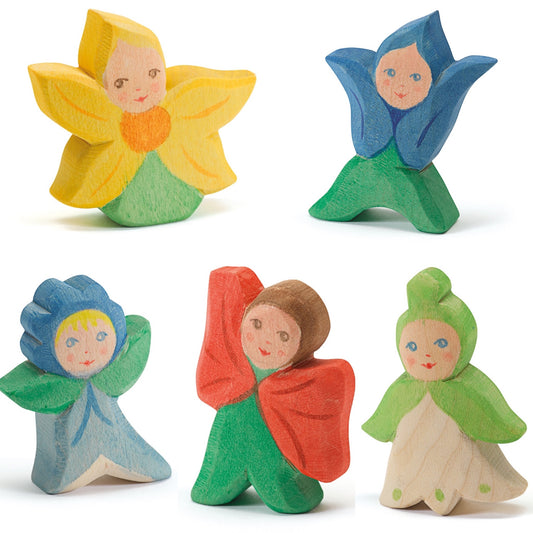 Ostheimer flower children group includes Daffodil, Gentian, Forget-me-not, Poppy, and Snowdrop