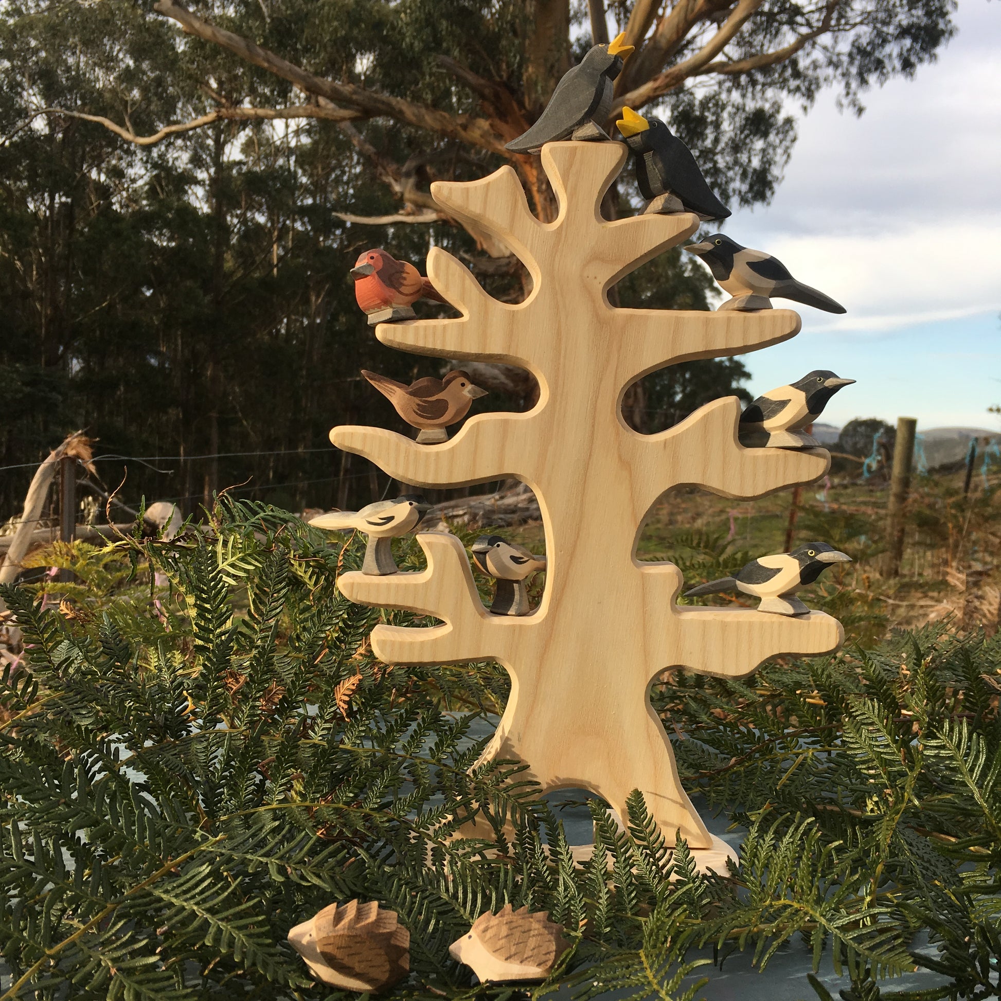 Ostheimer bird tree with small wooden birds