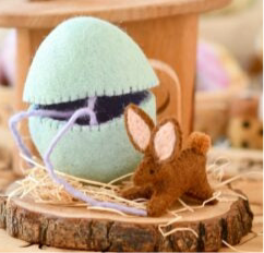 Felt Egg pouches with little animal
