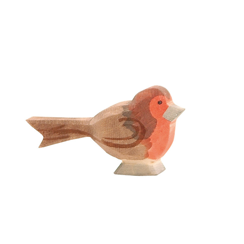 Ostheimer wooden redbreast bird
