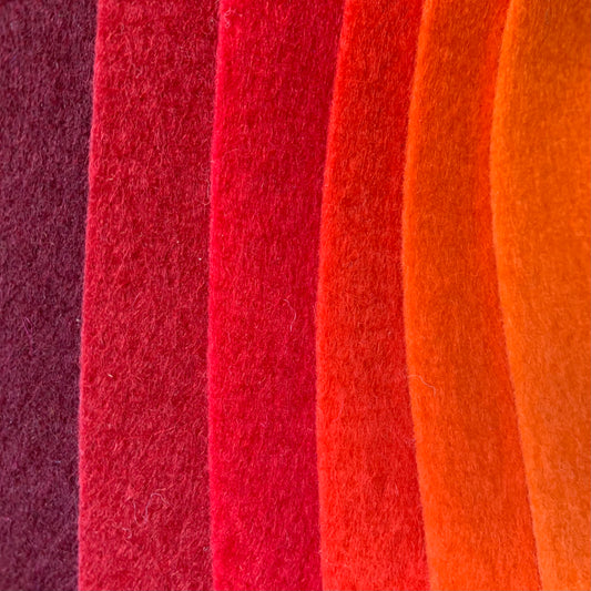 Wool Felt - red and orange shades
