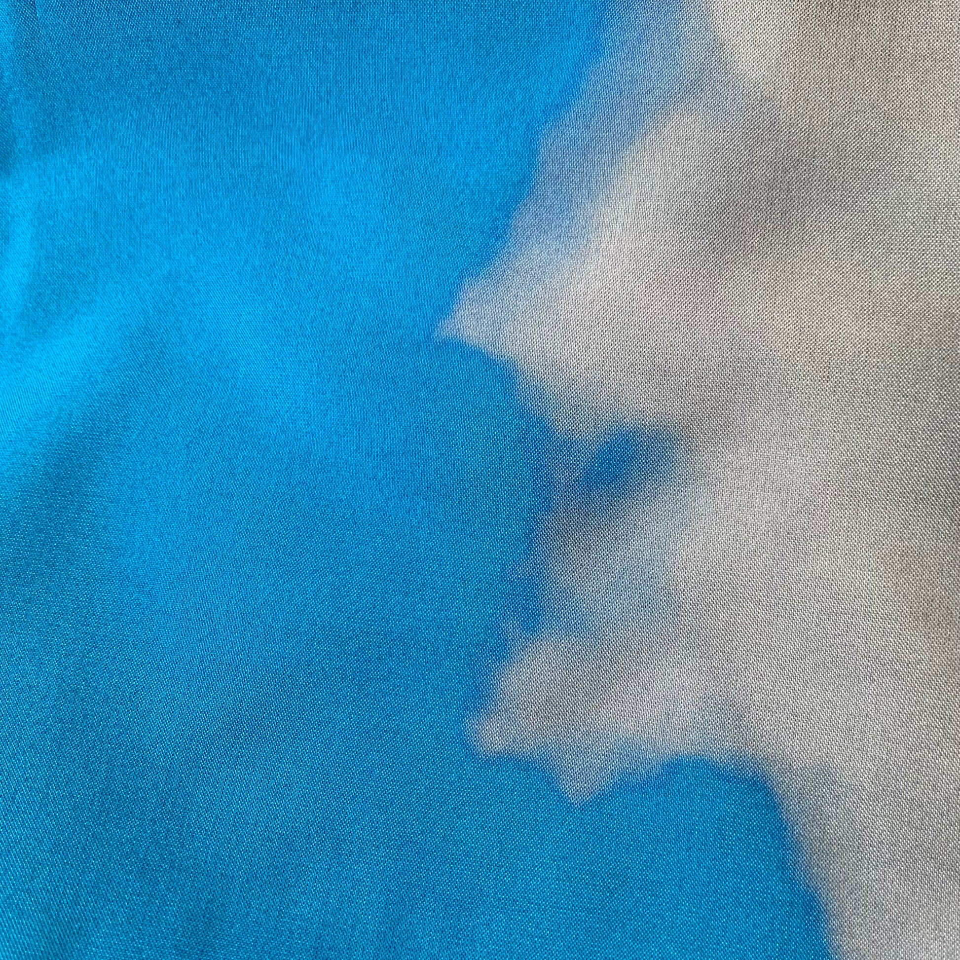 Close-up of blue and gray cloudy sky jumbo silk