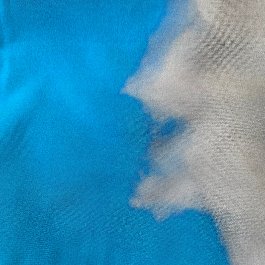 Close-up of blue and gray cloudy sky jumbo silk