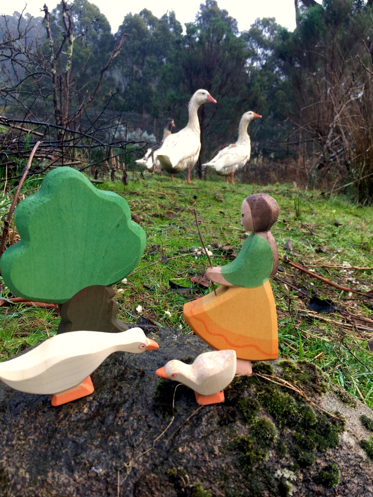 Ostheimer goose girl and geese