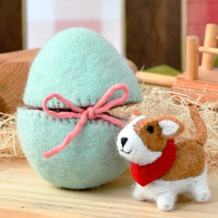 Felt Egg pouches with little animal