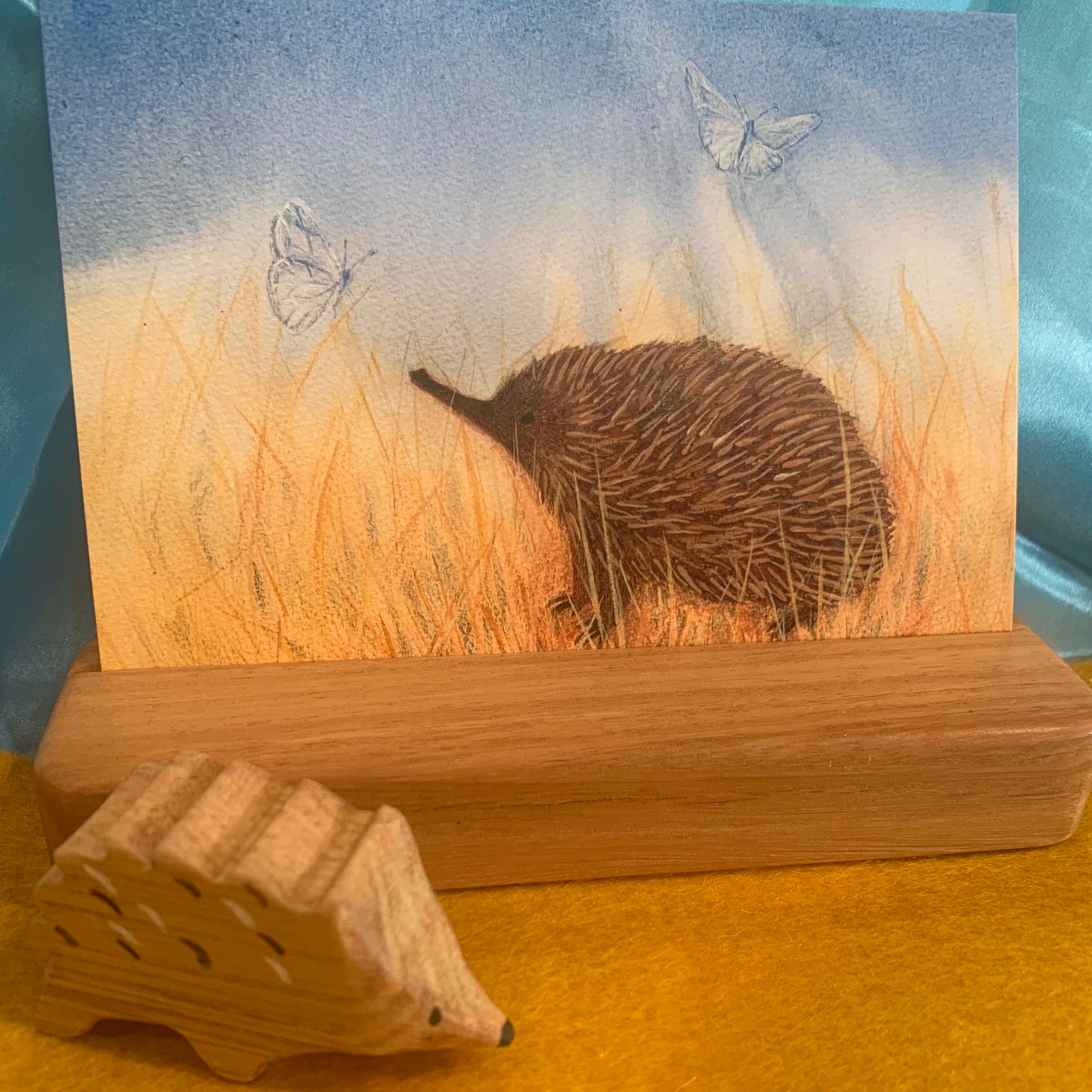 Echidna card by Bronte, displayed with Echidna figurine  by Bloom Wildly (sold separately)