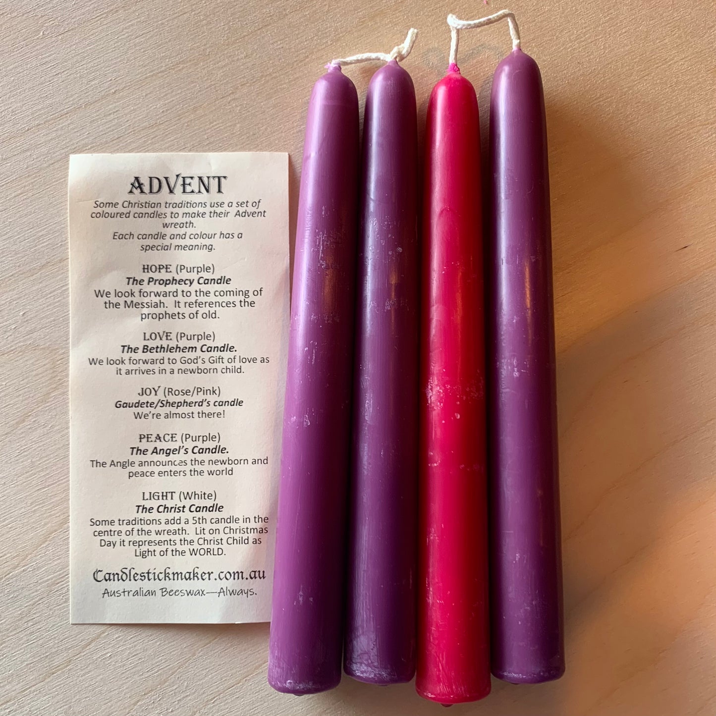 Advent, Dinner and Pillar Candles - Artisan Beeswax