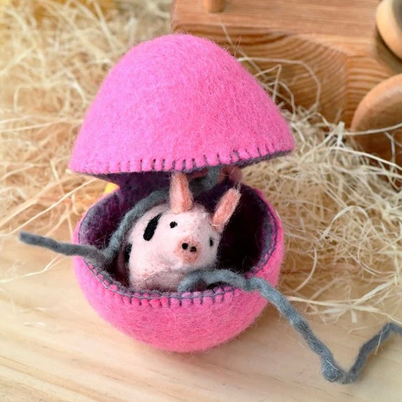 Felt Egg pouches with little animal