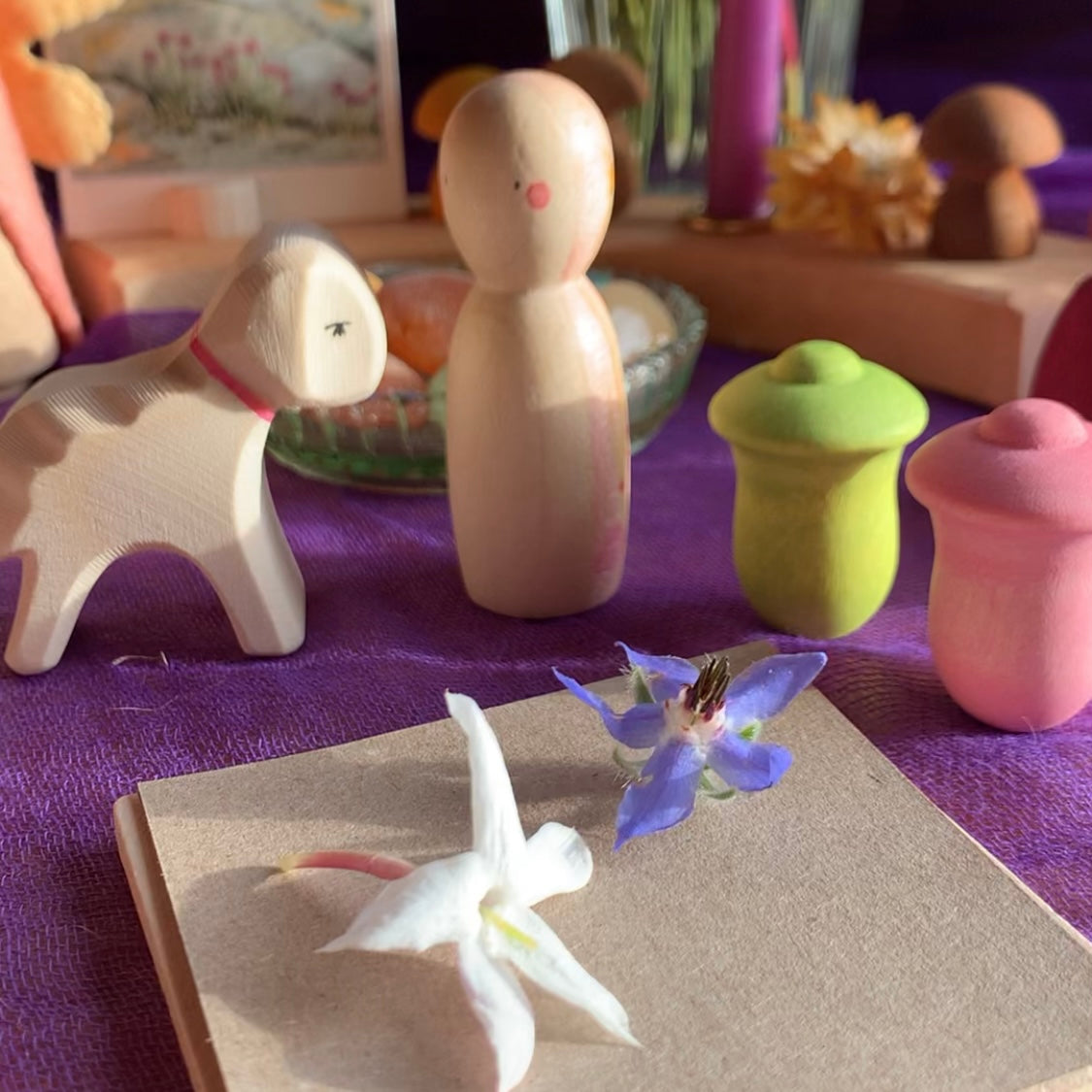 Hello Spring set inclues a minature flower press to fit in a pocket when out walking