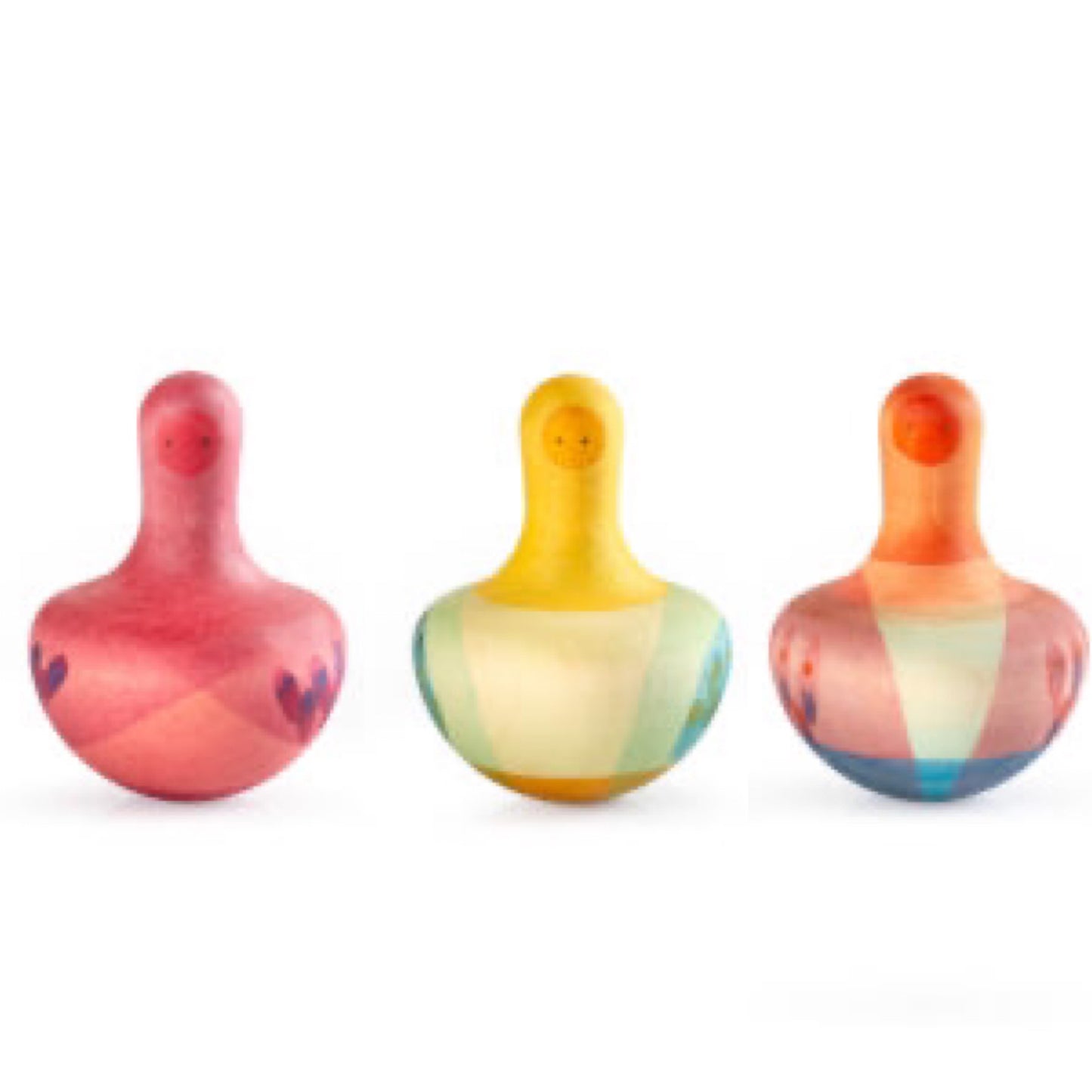 Grapat birds are large roly poly toys with fabulous hand painted art work.