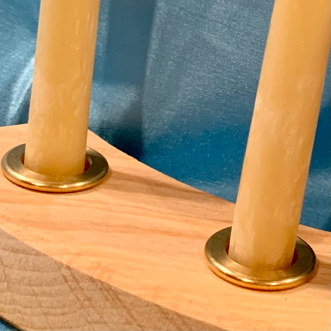 Brass candle cups are essential for safe burning of candles in wooden rings
