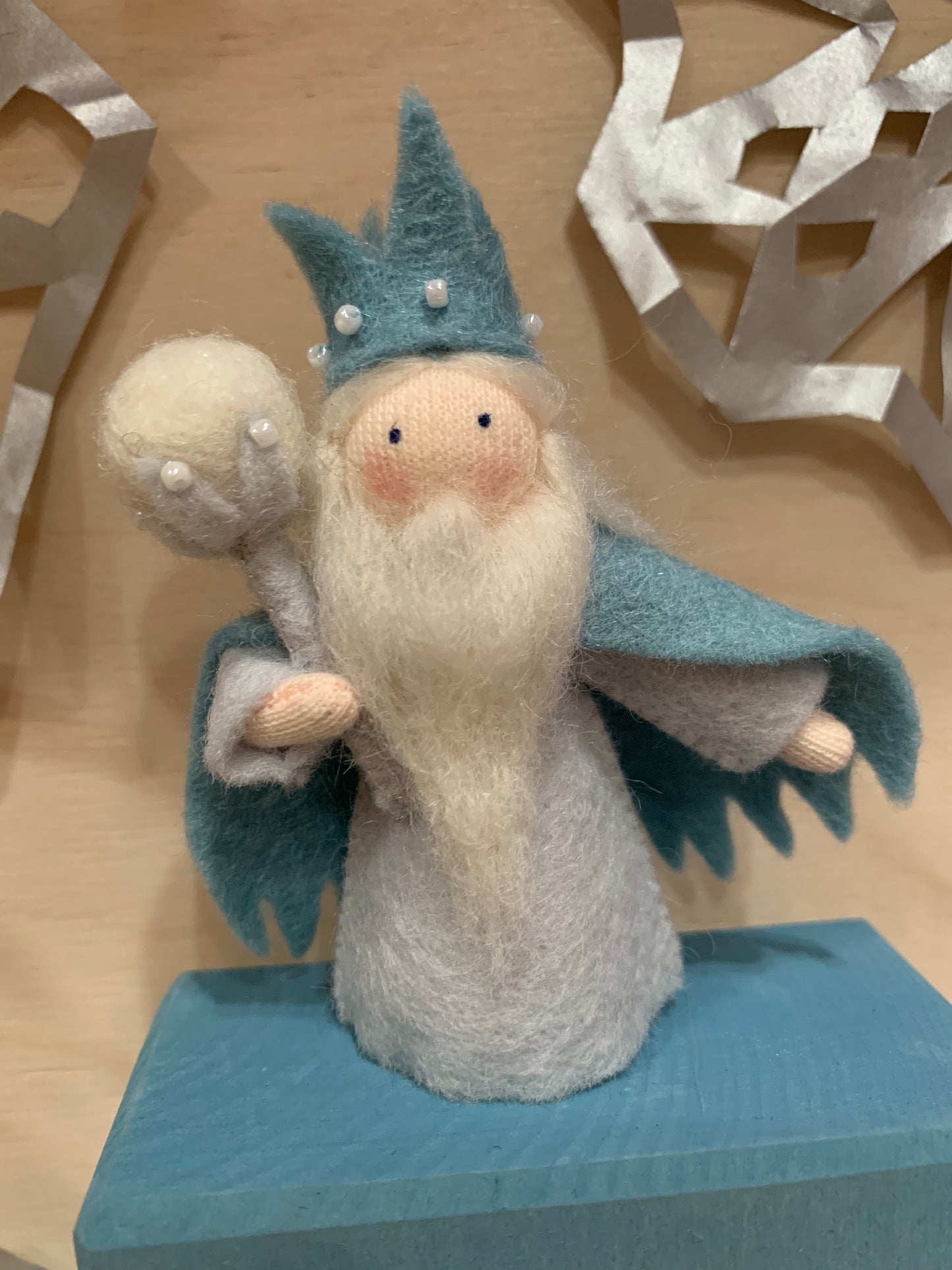 King Winter Little felt fairy doll