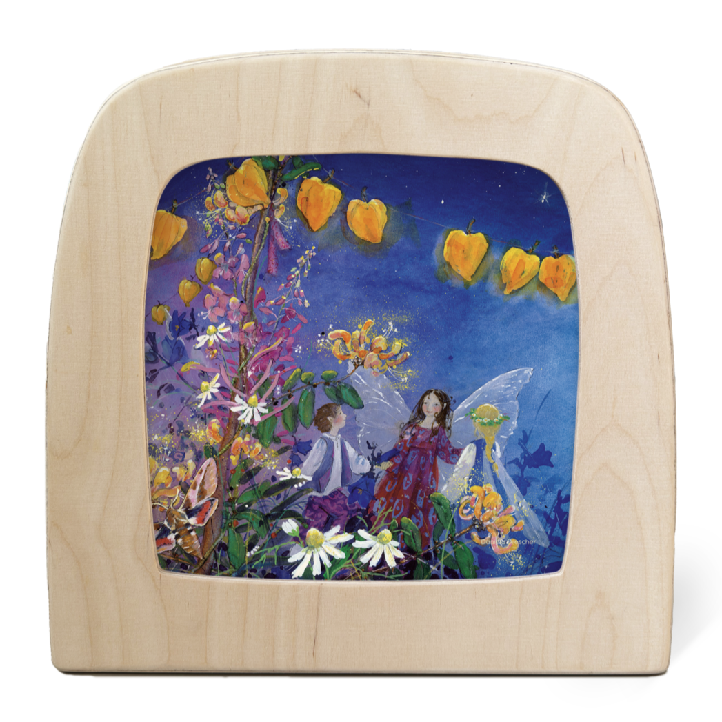 Little Fairy with her friends at a beautiful midnight party