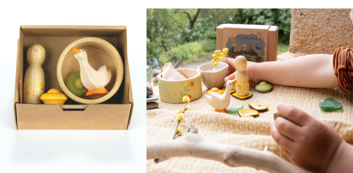 the contents of the fourth seasonal box includes a minature Ostheimer goose