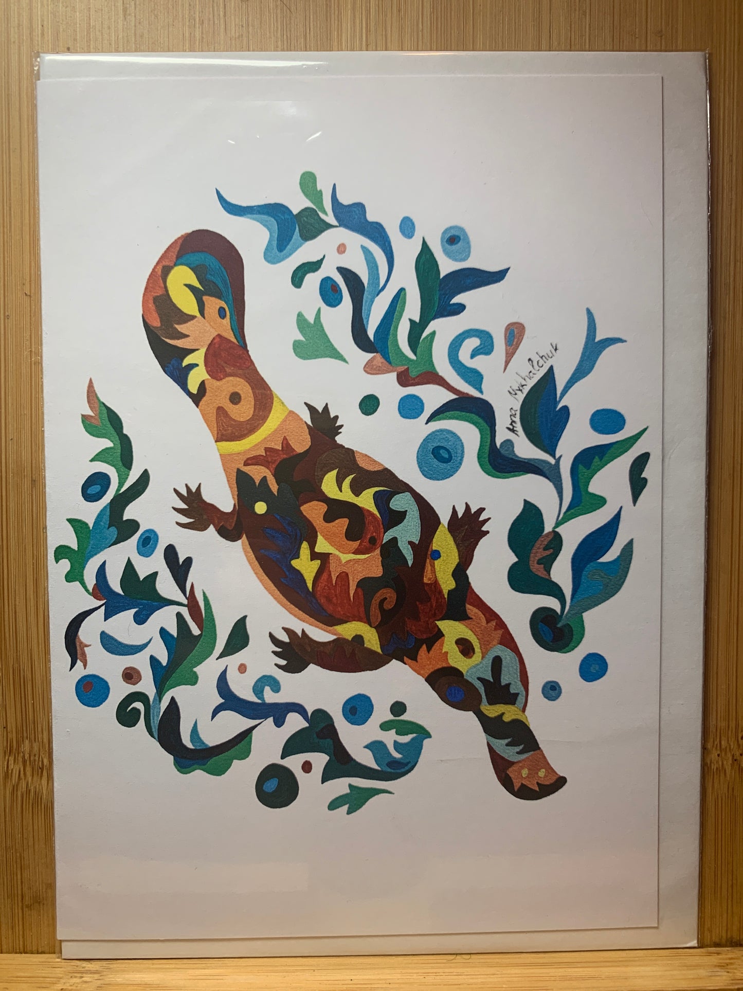 Australian Platypus embellished in Samchykivka art