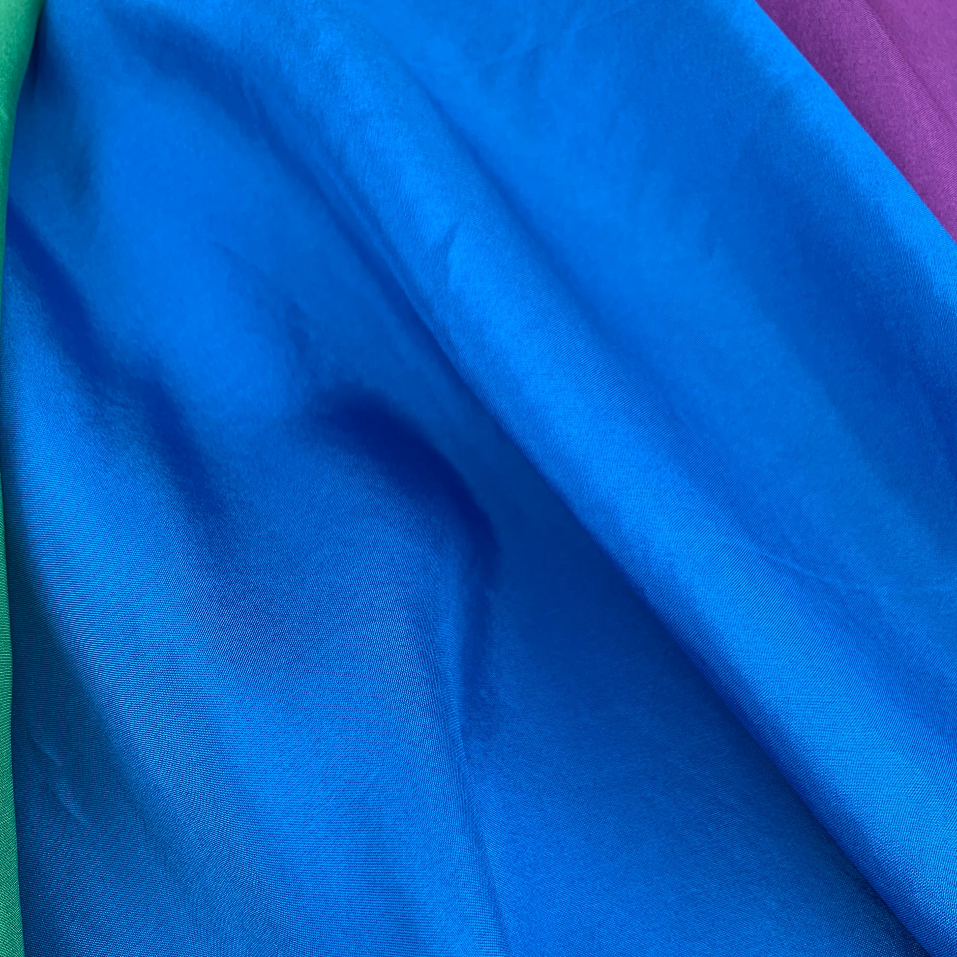 closeup of Blue play silk