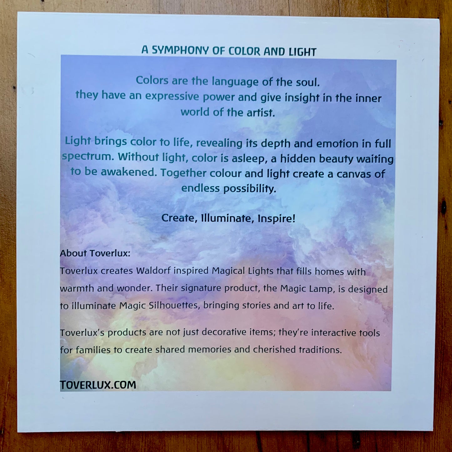 the black page of the Toverlux DIY art paper set