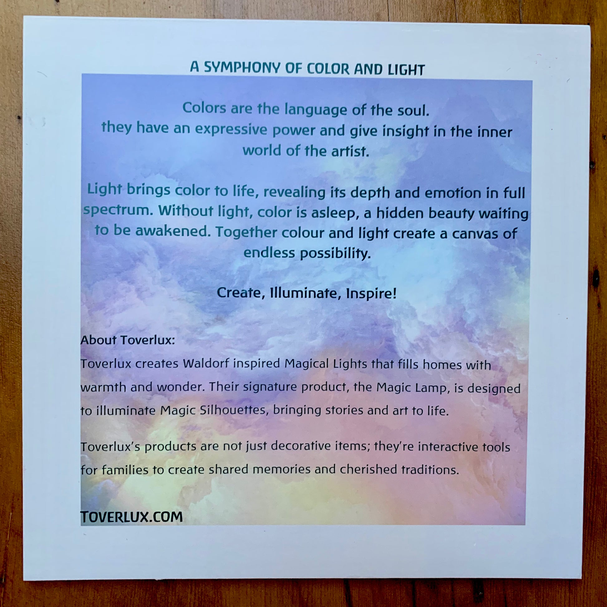 the black page of the Toverlux DIY art paper set