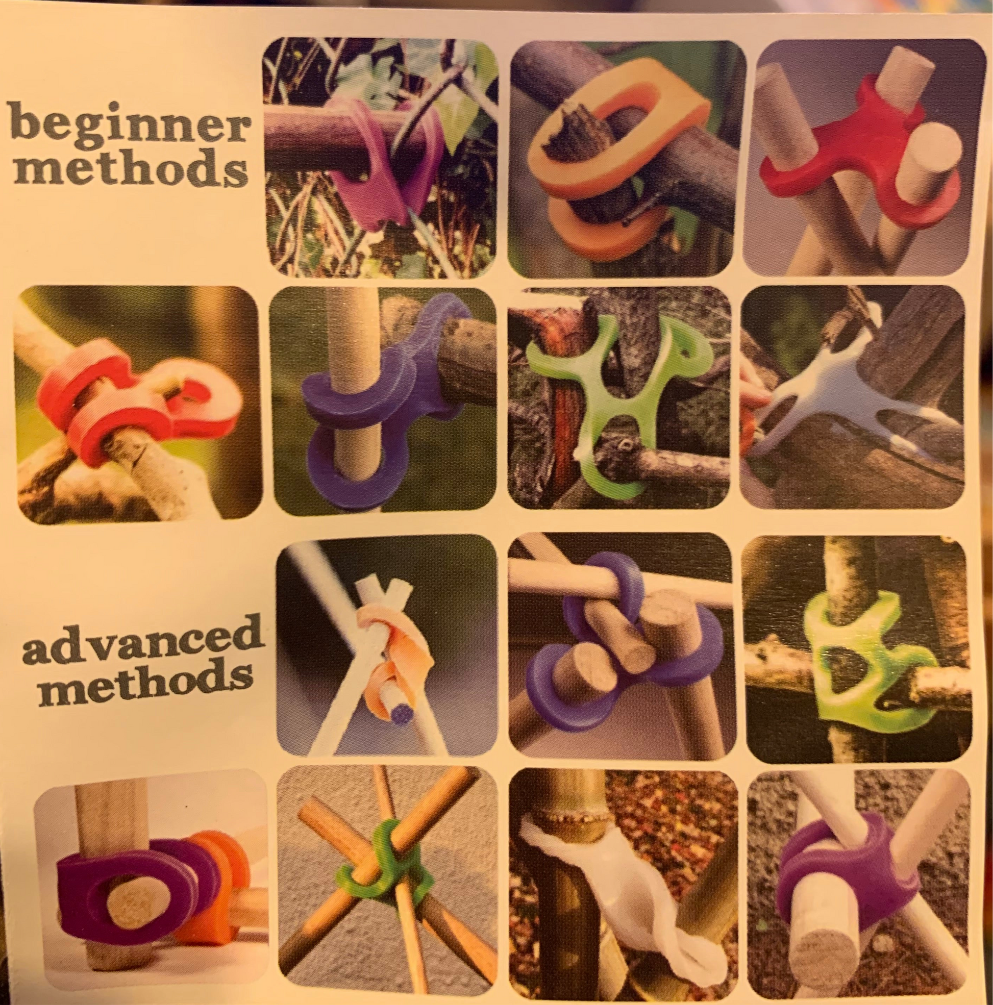 sticklets are easy to use to jointwo or three pieces of timber together when making temporary play forts or cubby houses.