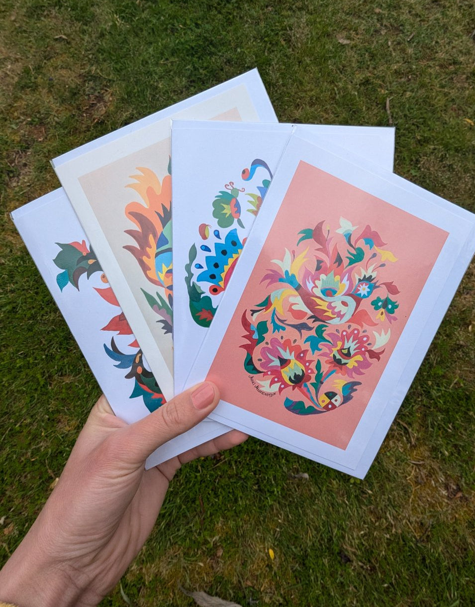 Samchykivka art cards by Ukrainian artist Anna Mykhalchuk