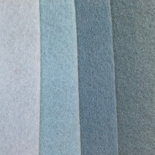 x4 wool felt colours in mint shades