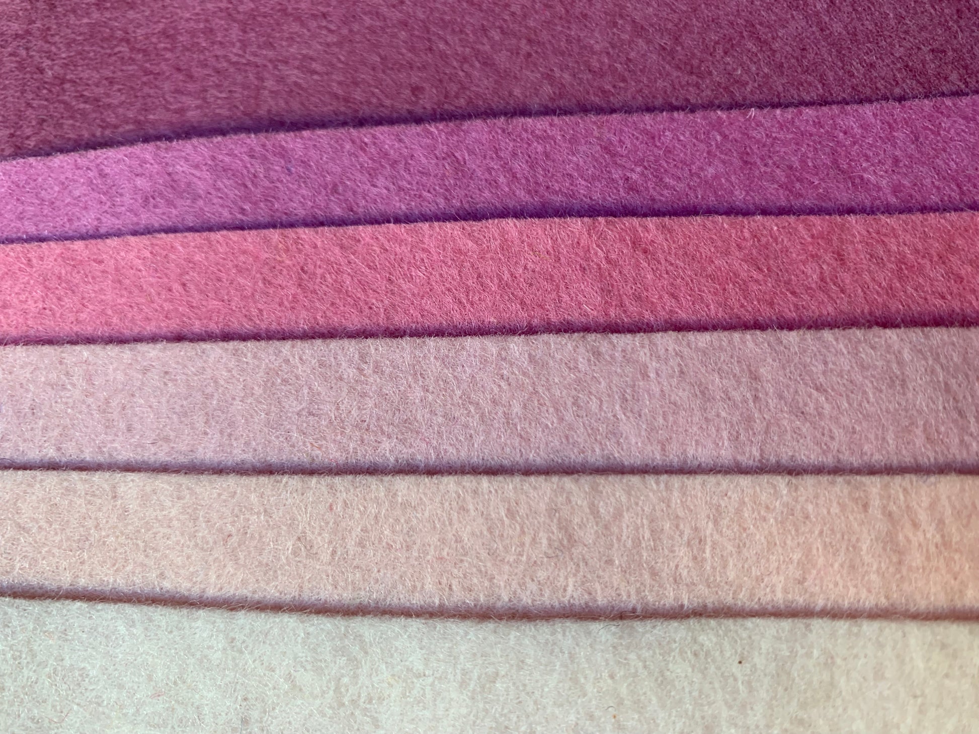 seven shades of pure wool felt