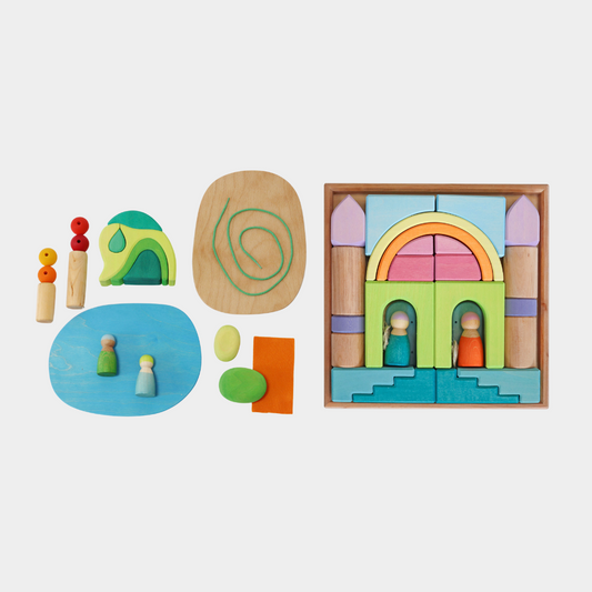 Grimm's Small World Play in the Woods + Building World Cloud