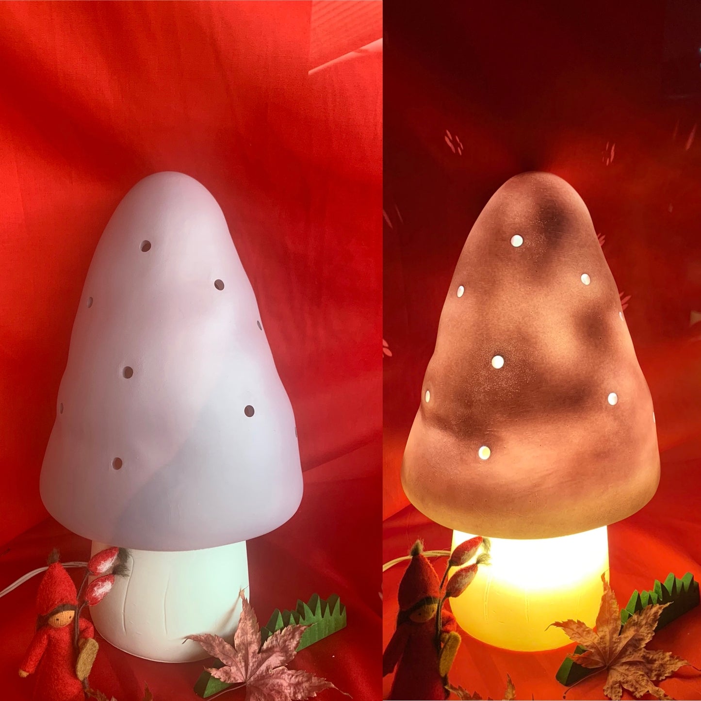Heico Egmont Mushroom Lamps - small size - assorted colours