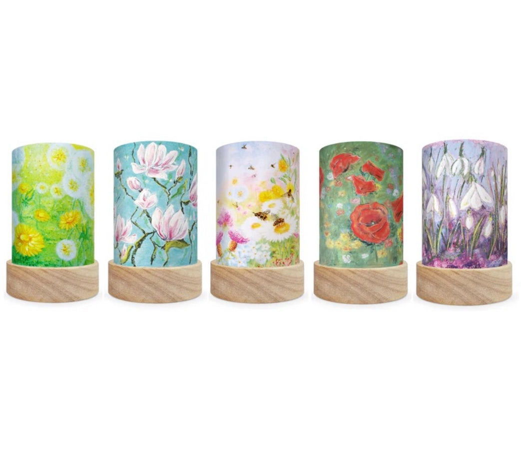 Toverlux Lantern Shades - Kapitein Kalk - Flowers Set of 5 - NEW