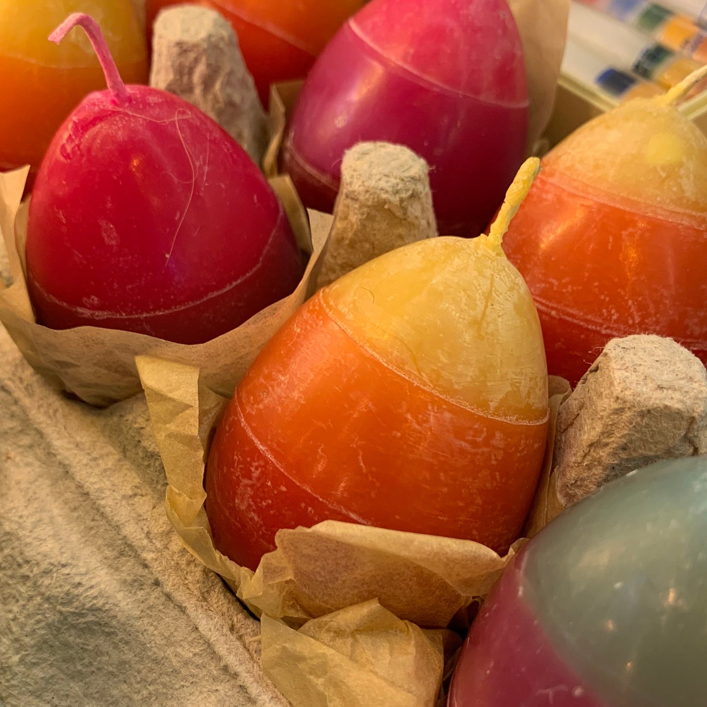 Egg Candles - Beeswax Handmade