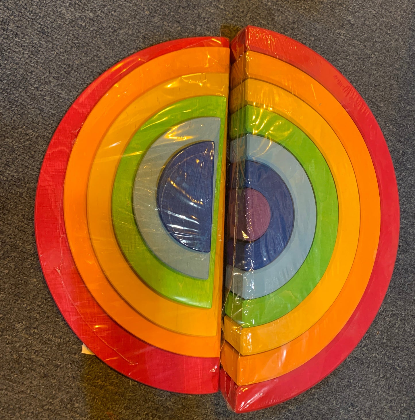 Bauspiel Large Rainbow and Rainbow Semi Plates