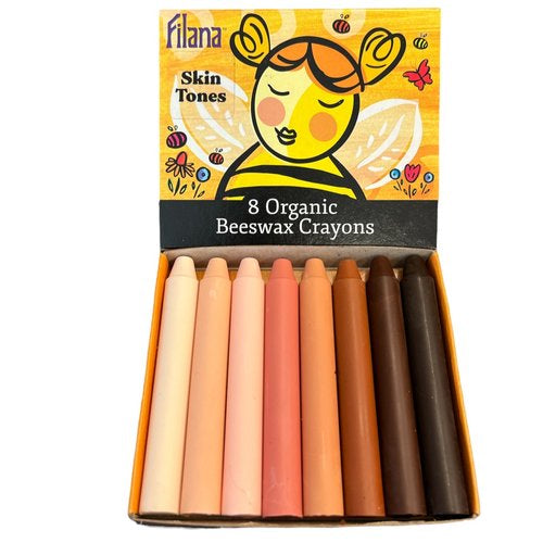 Filana Organic Beeswax Crayons, - Skin Tones