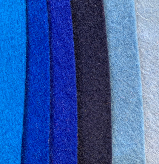 Wool felt - classic Blue shades