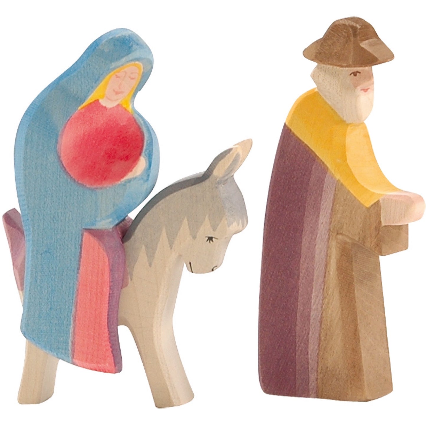 Ostheimer Nativity Mary on Donkey / Joseph walking