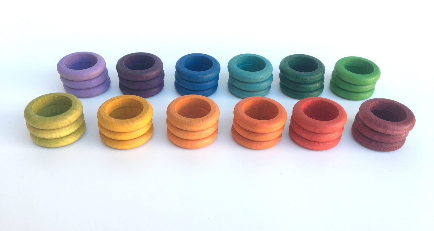 Grapat Rings 12 Colours, 36 pieces