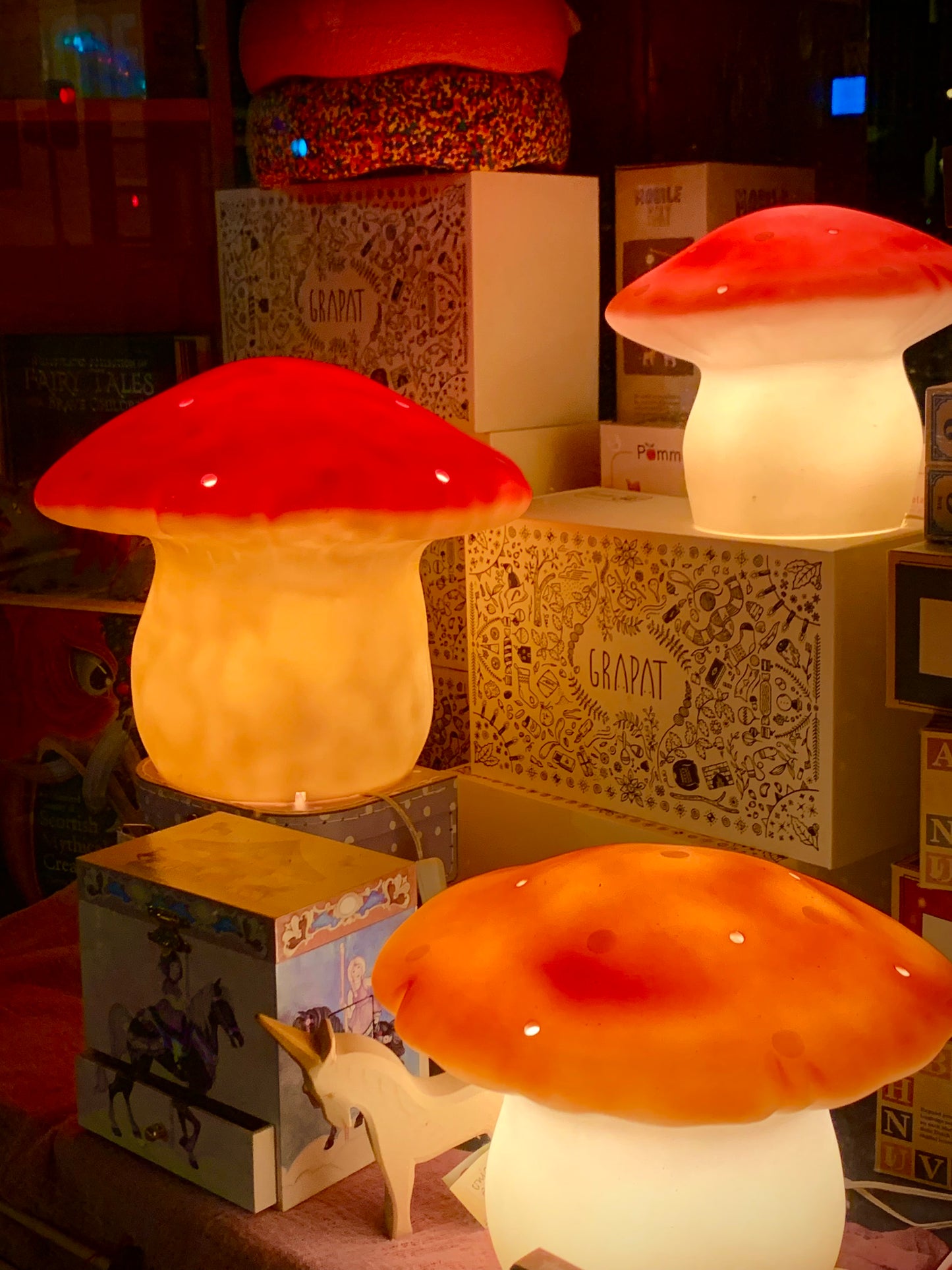 medium size mushroom lamps