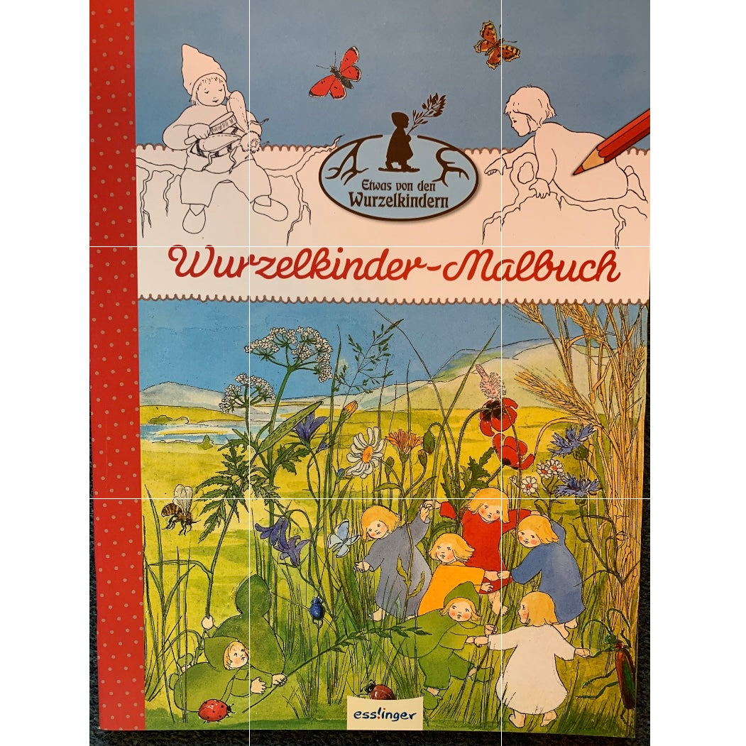 Cover of a children's book titled 'The Root Children' with illustrations of children and nature.