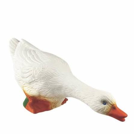 White Duck leaning forward in a curious pose, it’s a night light lamp 