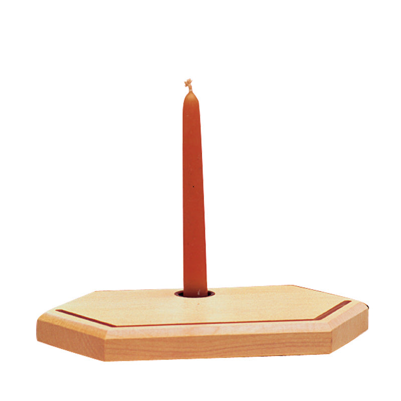 wooden silhouette stand with candle holder