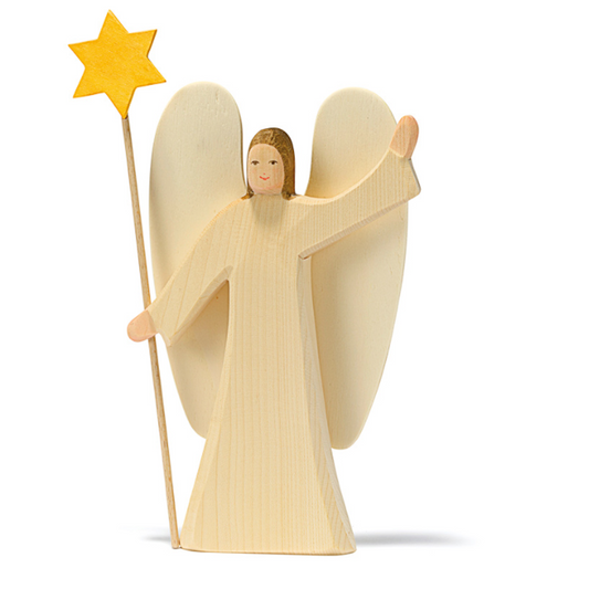 medium size Ostheimer Angel with star on removable stick