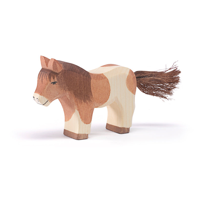 Wooden hand painted Shetland pony 