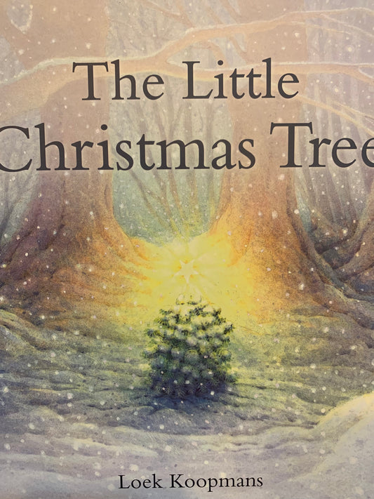 Book cover of 'The Little Christmas Tree' with a small tree in a snowy landscape.