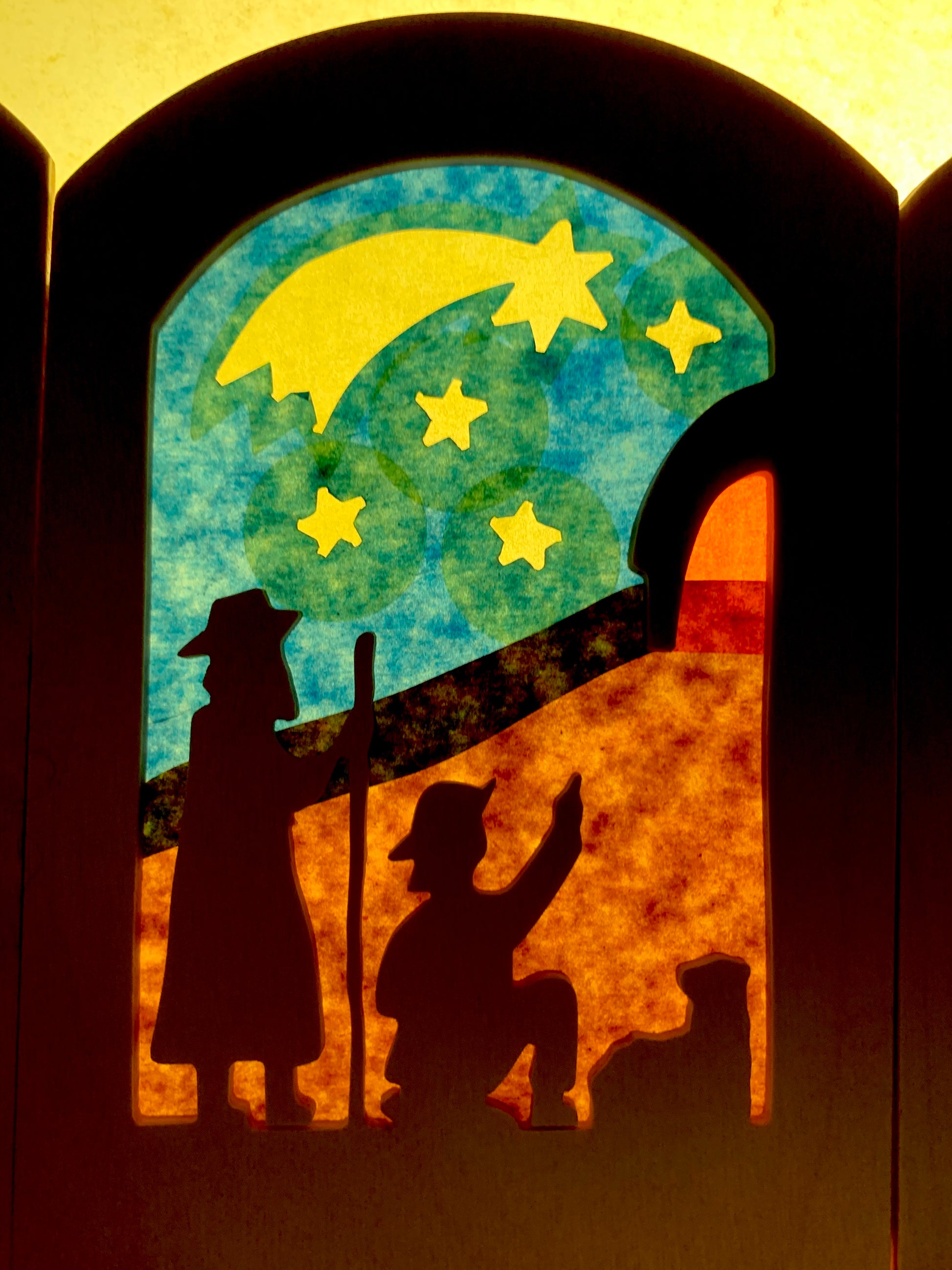 Ostheimer kite paper Christmas silhouette of Shepherds